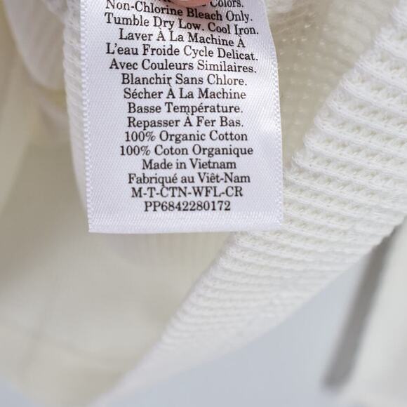 Everlane Men's Waffle Long Sleeve Crewneck Tee Bone Size Small NWT - Picture 8 of 8